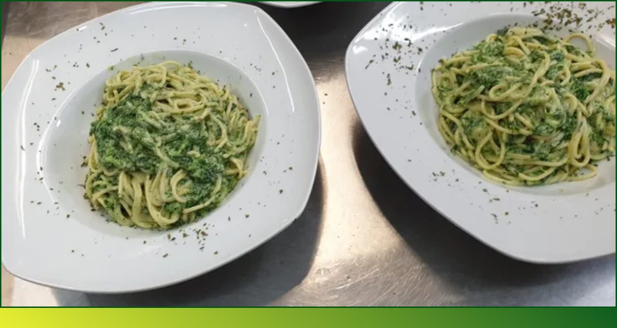 Spaghetti mit Spinat